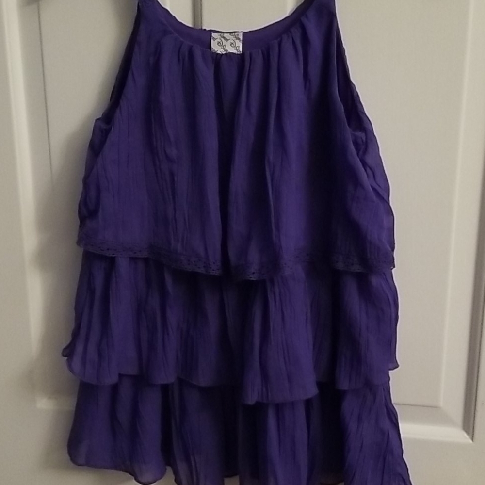 Purple tank flowy top